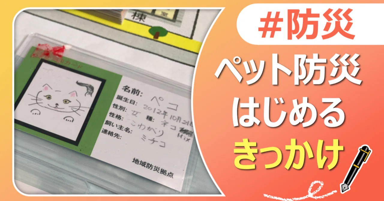 今からはじめる】ペット防災は特別なことじゃない｜J:COM地域取材ノート