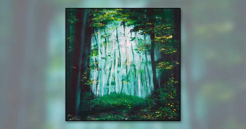 アクリル絵の具を使用した 森 の描き方 アクリル絵の具チュートリアル Junya Art Note