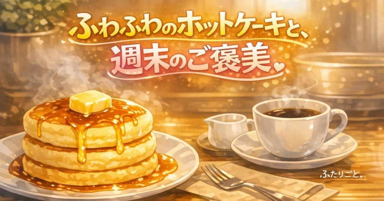 ふわふわのホットケーキと週末のご褒美。｜かおりこ。