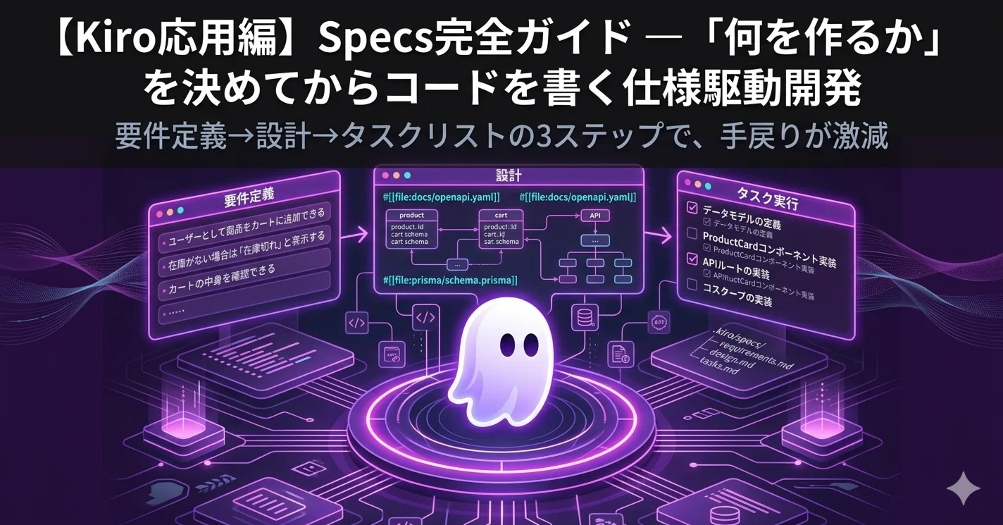 Kiro応用編】Specs完全ガイド — 「何を作るか」を決めてからコードを