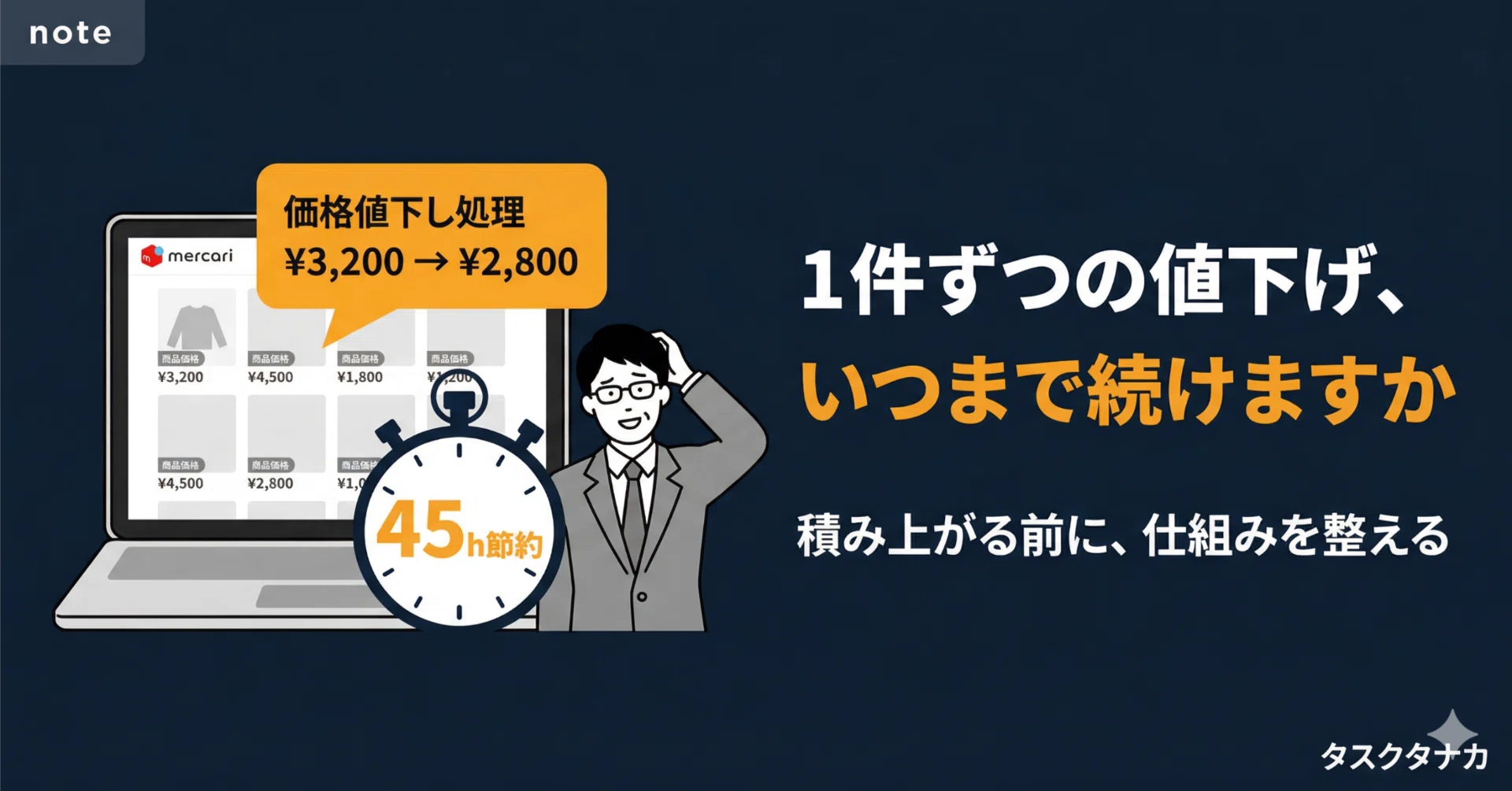 メルカリの値下げが面倒な人へ｜毎回の手作業を減らす考え方とやり方 