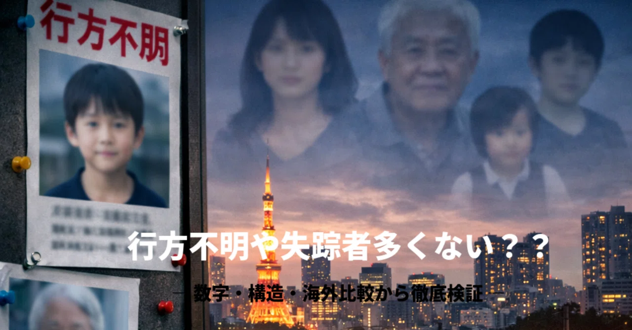 日本はなぜこんなに行方不明や失踪者が多いのか|超雑魚