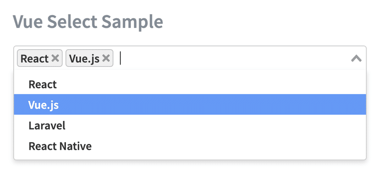 Vue Selectを使って簡単に候補選択 複数選択できるセレクトボックスを実装 Sumi Note