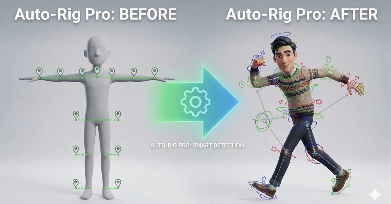 Auto Rig Pro Face Rig Reference Auto-Rig Proのスマート機能でモデルにリグを自動生成する方法|Kin(キン) /3DCGアニメーター/自主製作アニメ