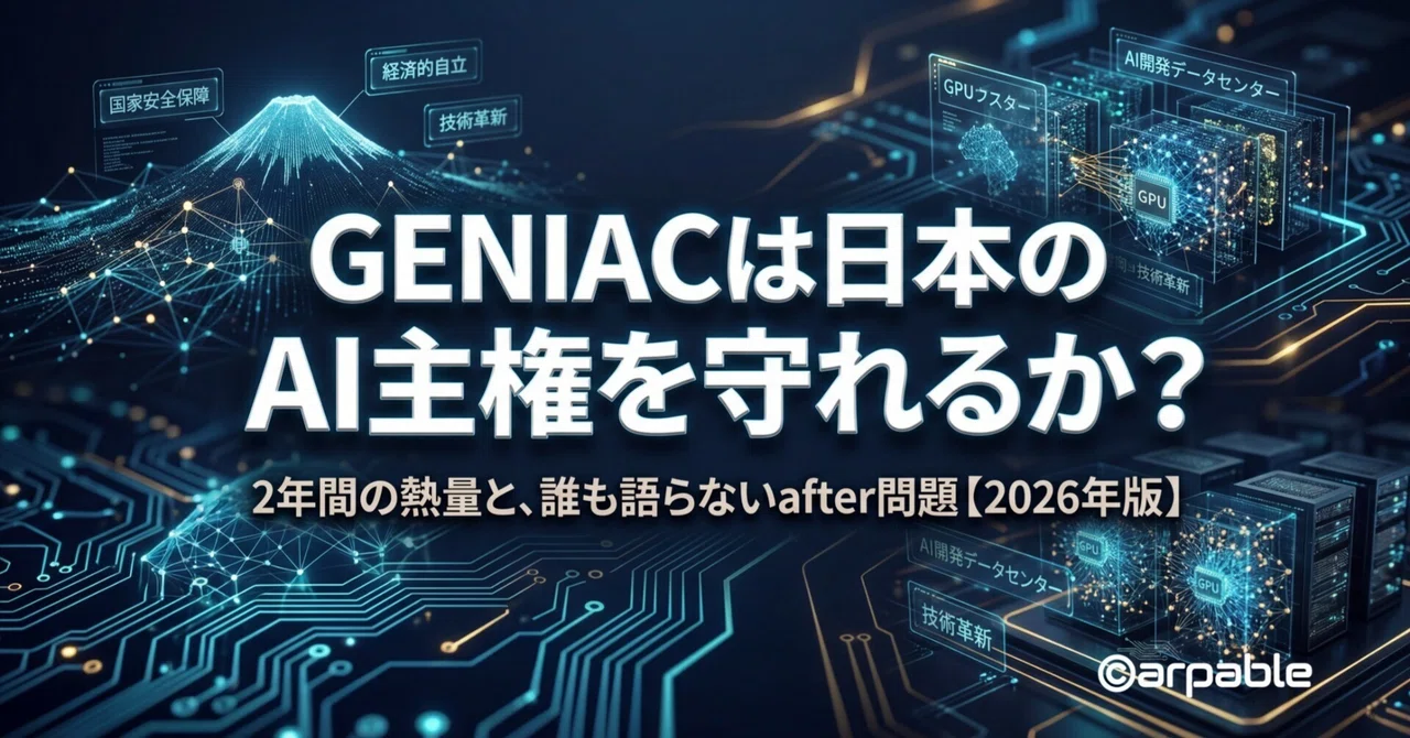 GENIACの描いた未来、わずか2年でAIに追い越される！？｜Arpable｜AI×経営・戦略