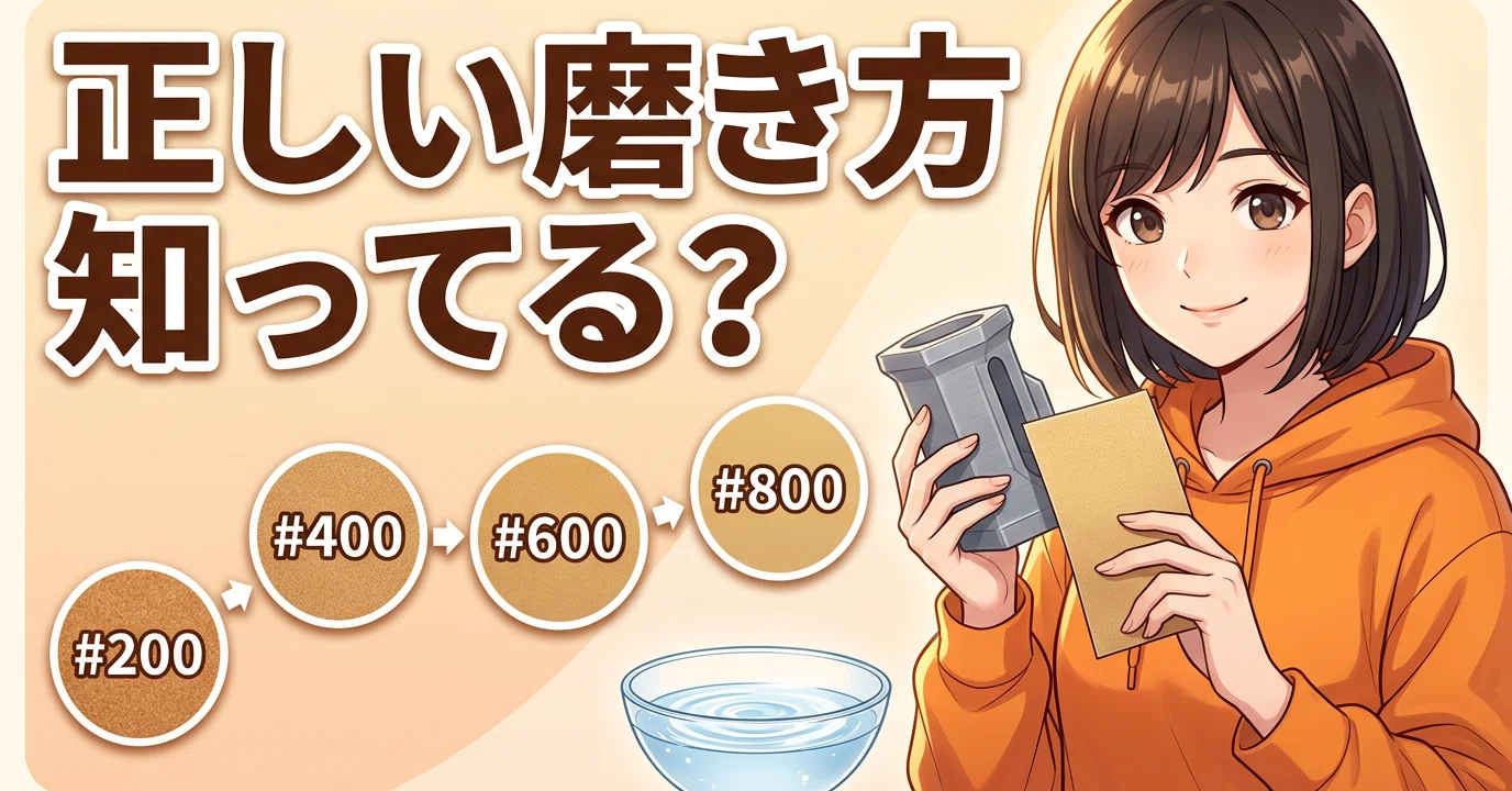 3Dプリントの積層痕をほぼ消す！サンディングの正しい手順と番手選びの