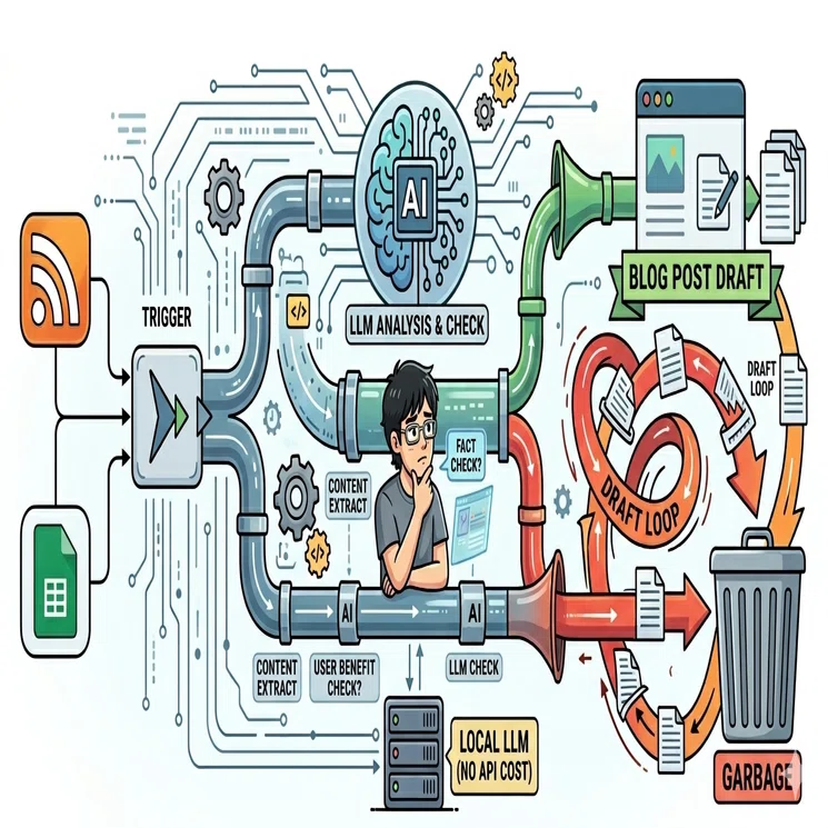 n8n AI Agent node を使って WordPress 自動投稿の仕組みができた｜源