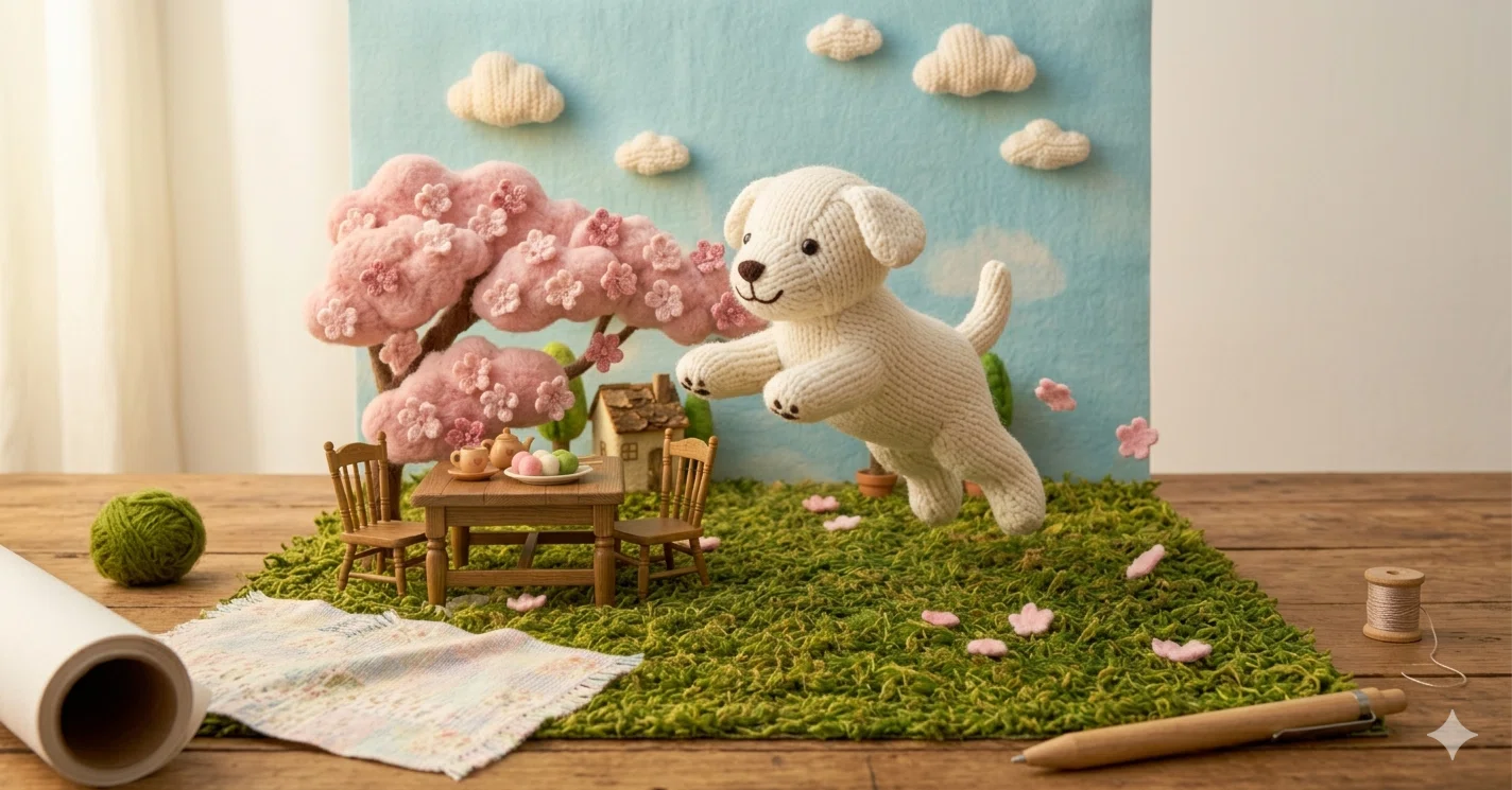 ぬいぐるみの小さな世界を作る背景｜ぬい撮り＆スマホ壁紙｜ぬいびより