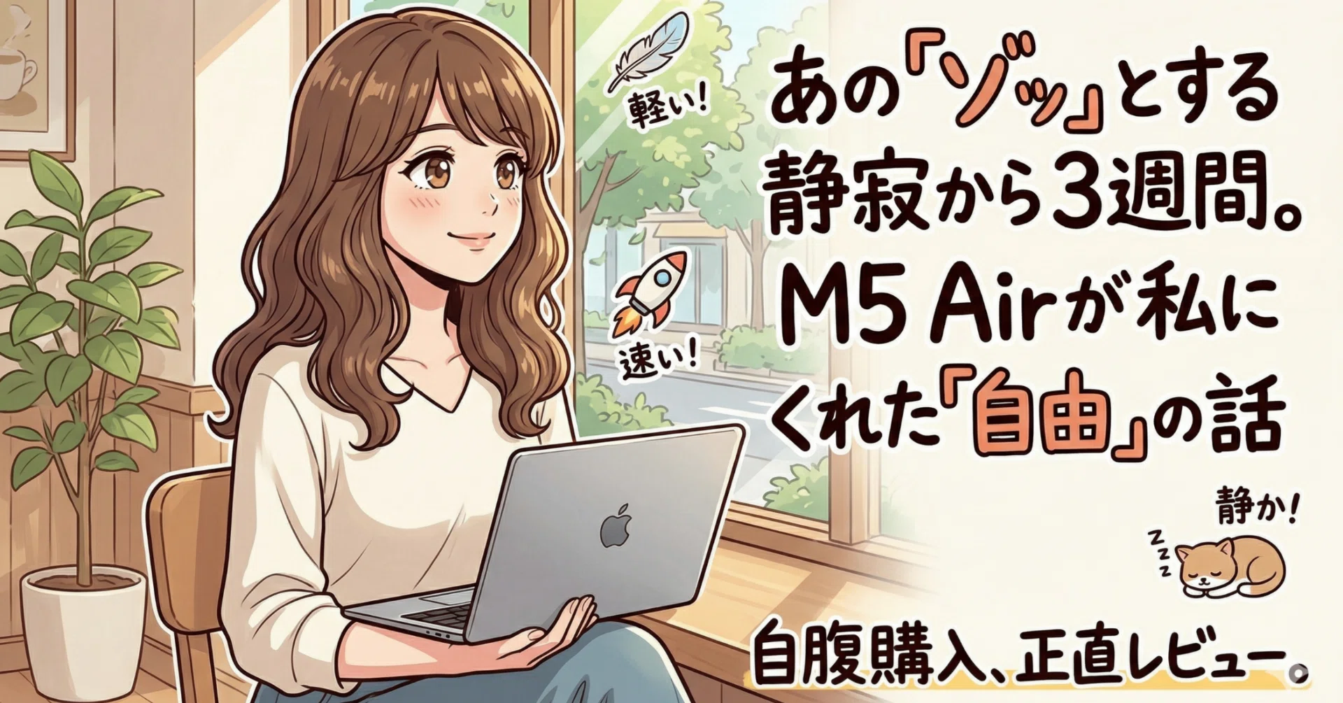 MacBook Air M5（2026年）を3週間使い倒した。「軽い、速い、静か」は