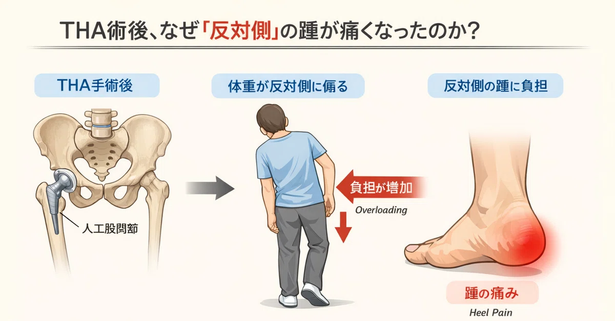 [Therapist Quiz] Why did the 'opposite' heel hurt after THA?｜zentoku