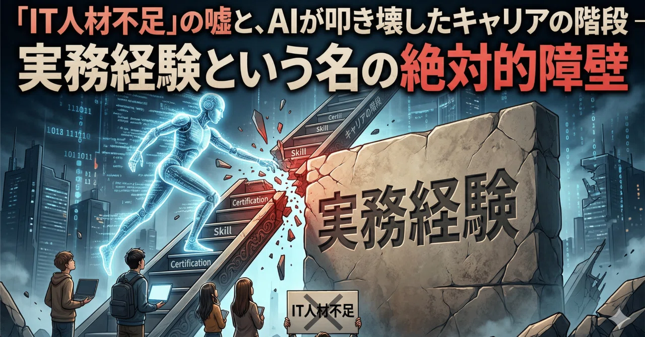 #IT転職 人材不足の嘘、AIが叩き壊すキャリアの階段と実務経験の絶対障壁|yiyo