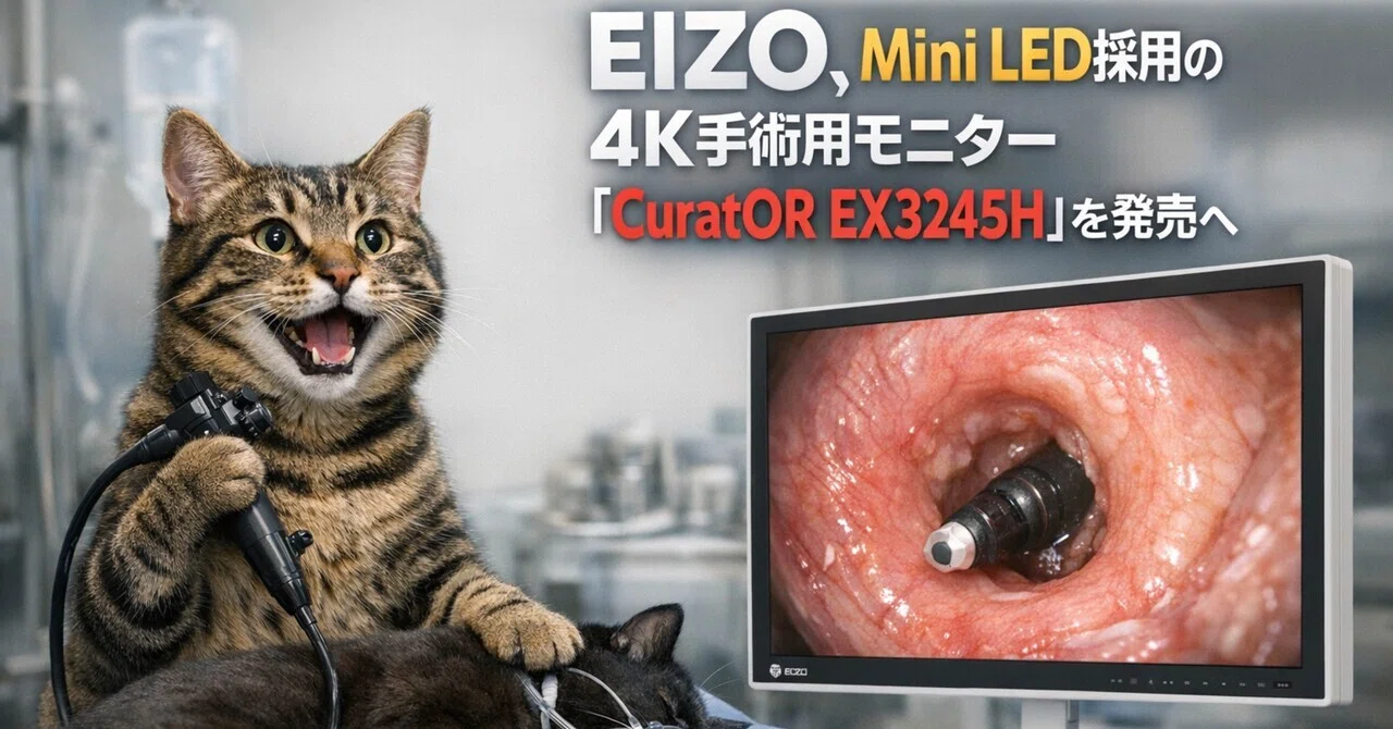 医療】EIZO、手術映像の“見え方”を変える4Kモニター「CuratOR EX3245H