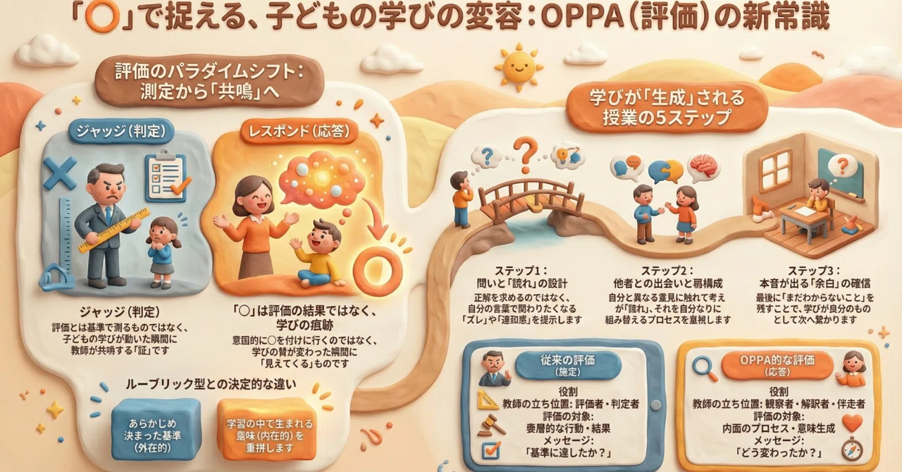【批判的分析Ⅳ】次期学習指導要領の新しい評価指針「〇」の付記とOPPAとの親和性：子どもの「学びの軌跡」を認める営みへ｜ゆるゆるTsujiboo