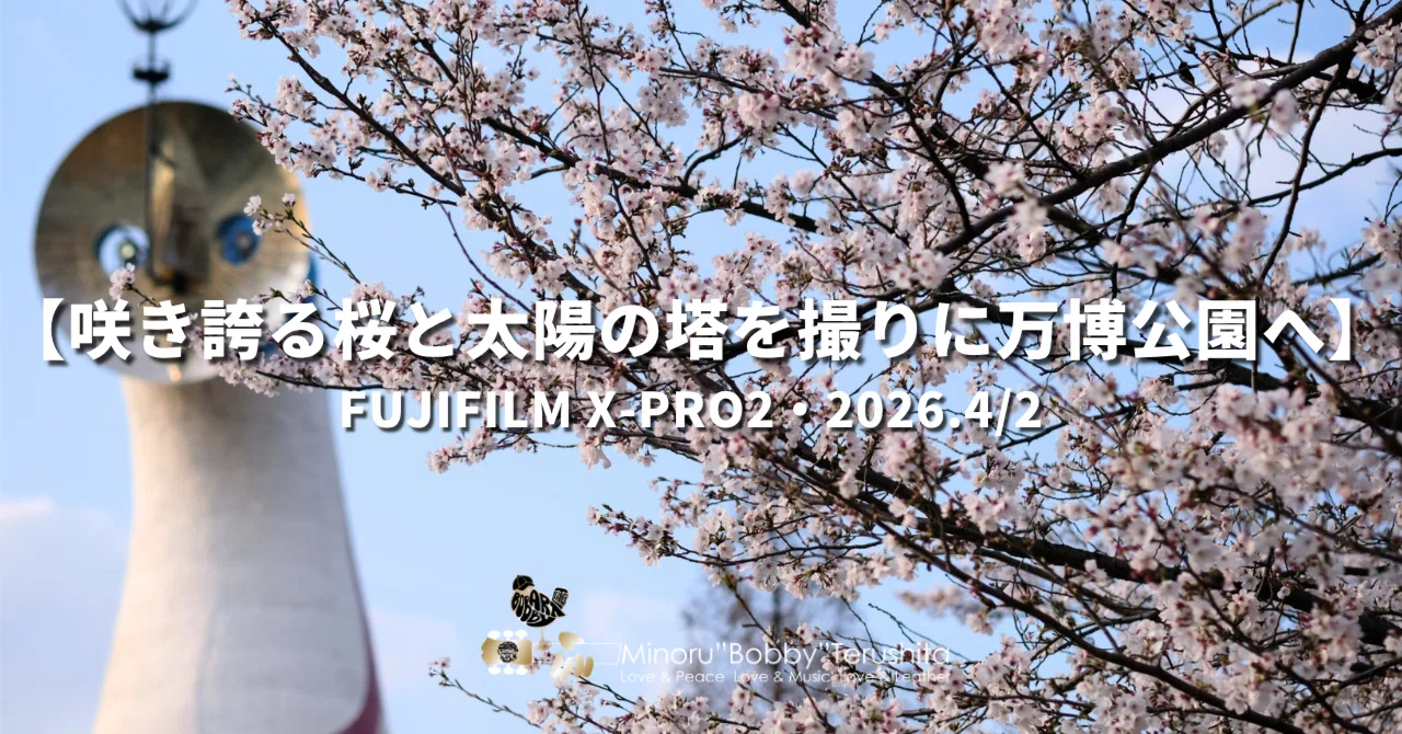 🌸咲き誇る桜と太陽の塔を撮りに万博公園へ📷FUJIFILM X-Pro2・2026.4