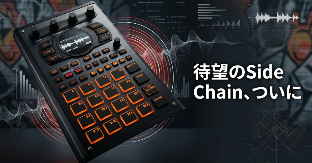 SP-404MKII V5.50、Rolandがついに入れた“Side Chain Compression”の