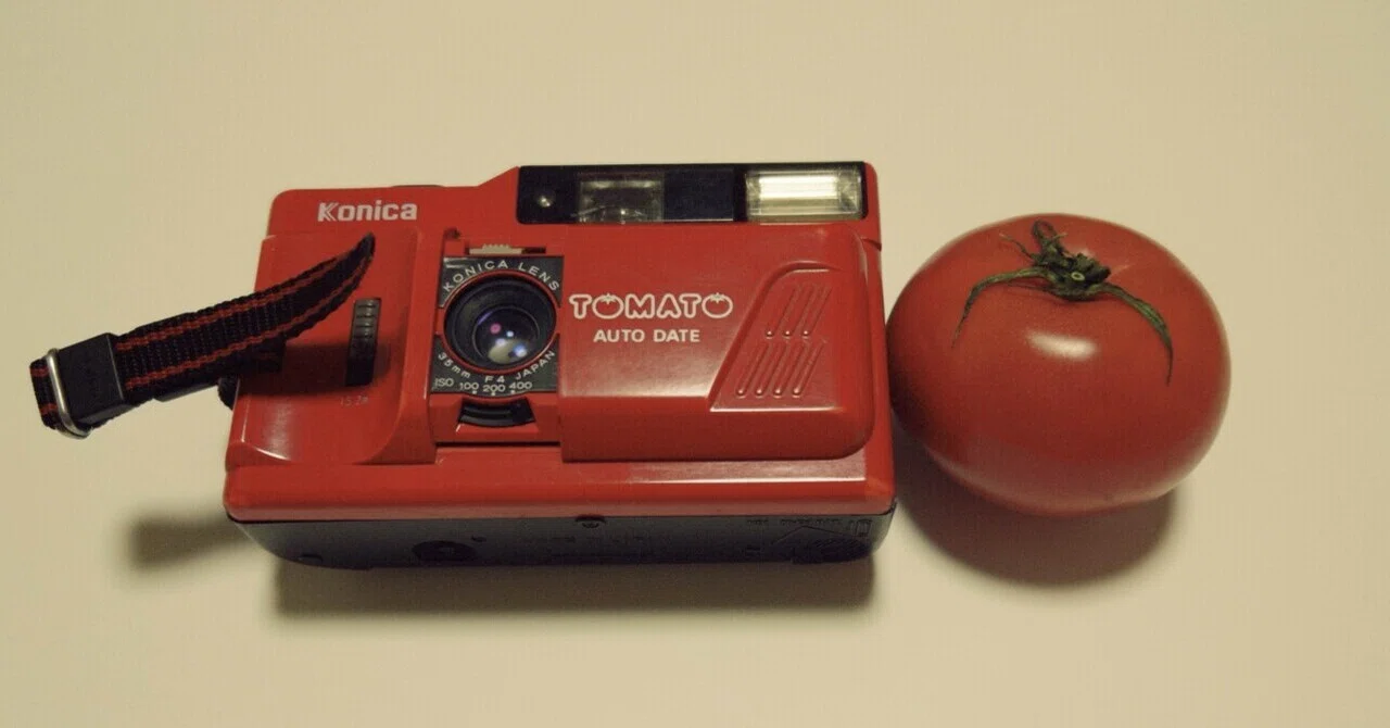✿美品✿ Konica TOMATO 動作確認済コニカトマト 純正ポーチ付き ポップでキュートなカメラ「TOMATO🍅」｜かまた