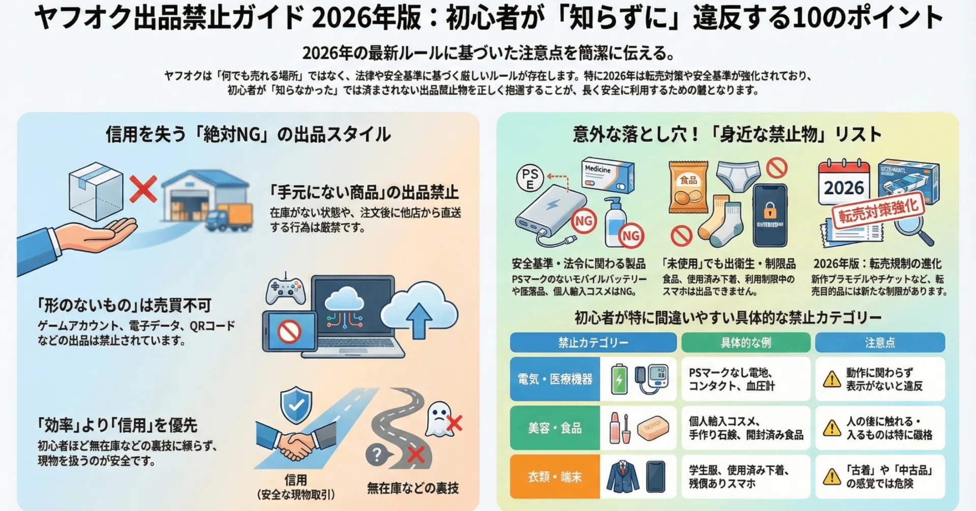 ヤフオクで売ってはいけないもの一覧【2026年版】｜金子真一@20年の