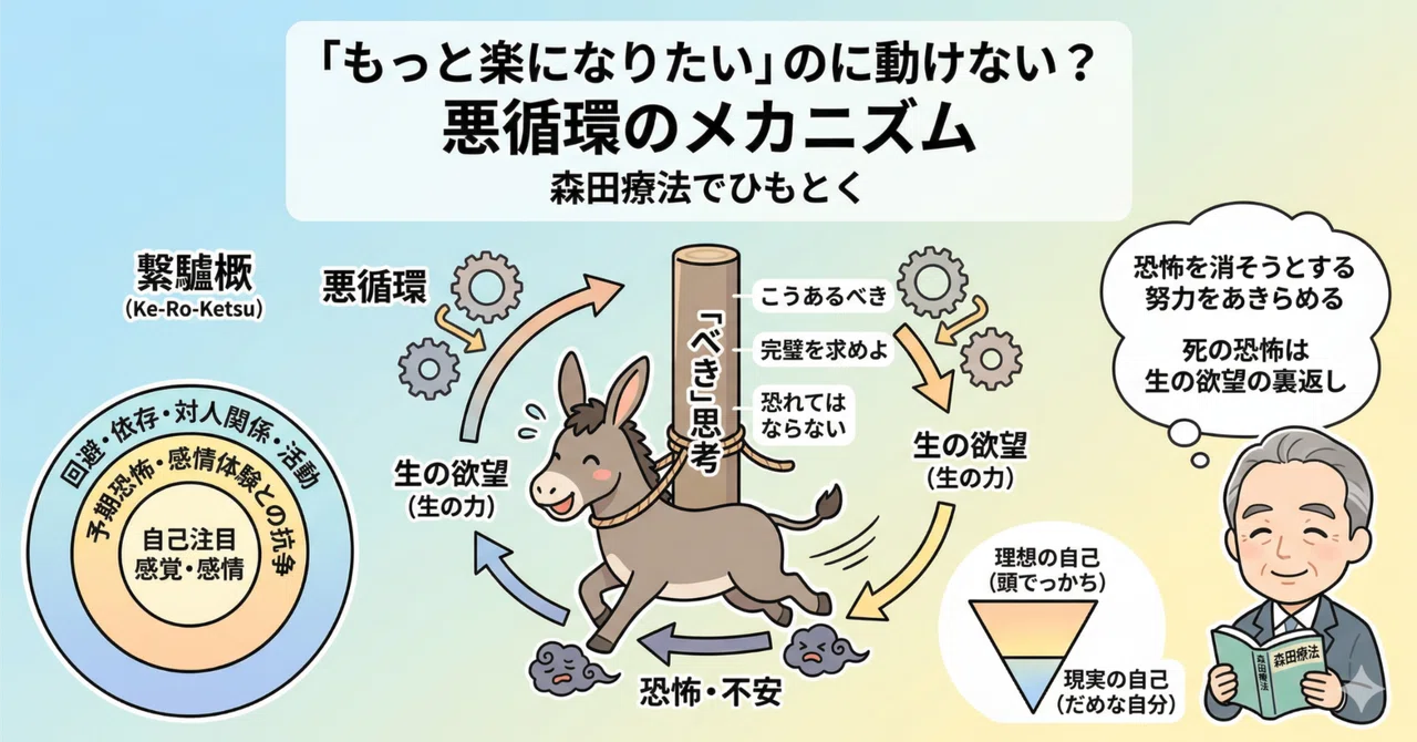 悪循環のしくみ — 「べき」思考と生きづらさ|わにまる