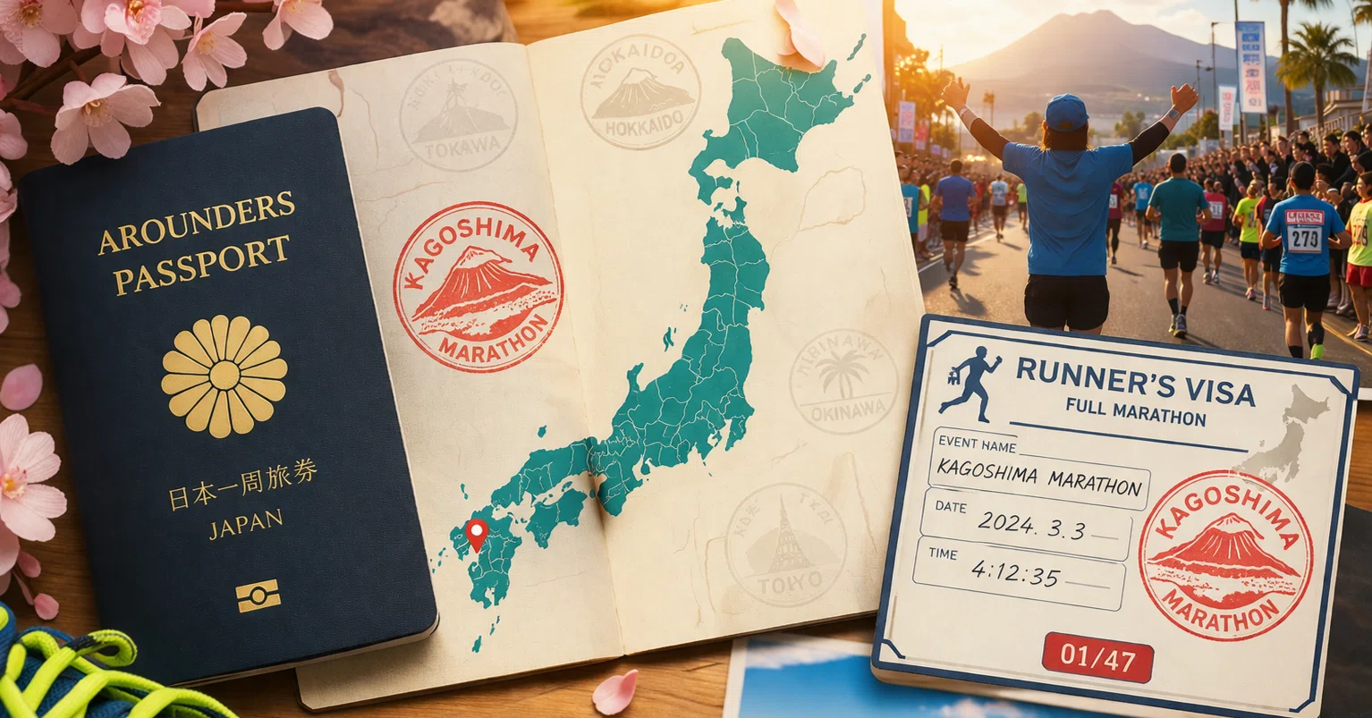 無料配布】47都道府県フルマラソン制覇を“見える化”する「完走ビザ」を