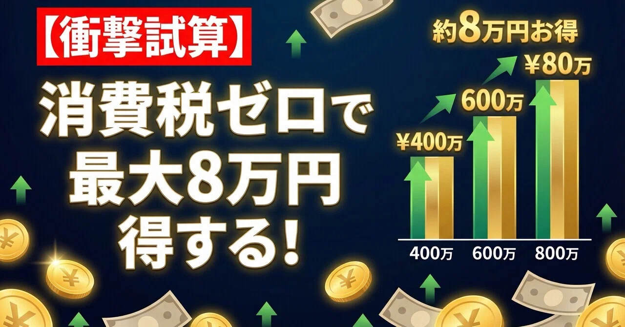 衝撃】高市政権「食料品消費税ゼロ」であなたの家計はこう変わる！年収