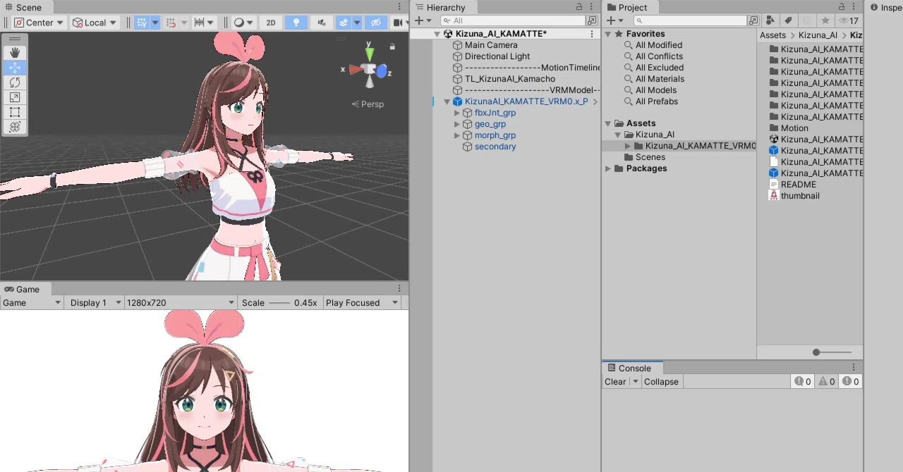 Making the Kizuna AI (Kamatte AI) VRM slightly easier to use｜Fantom