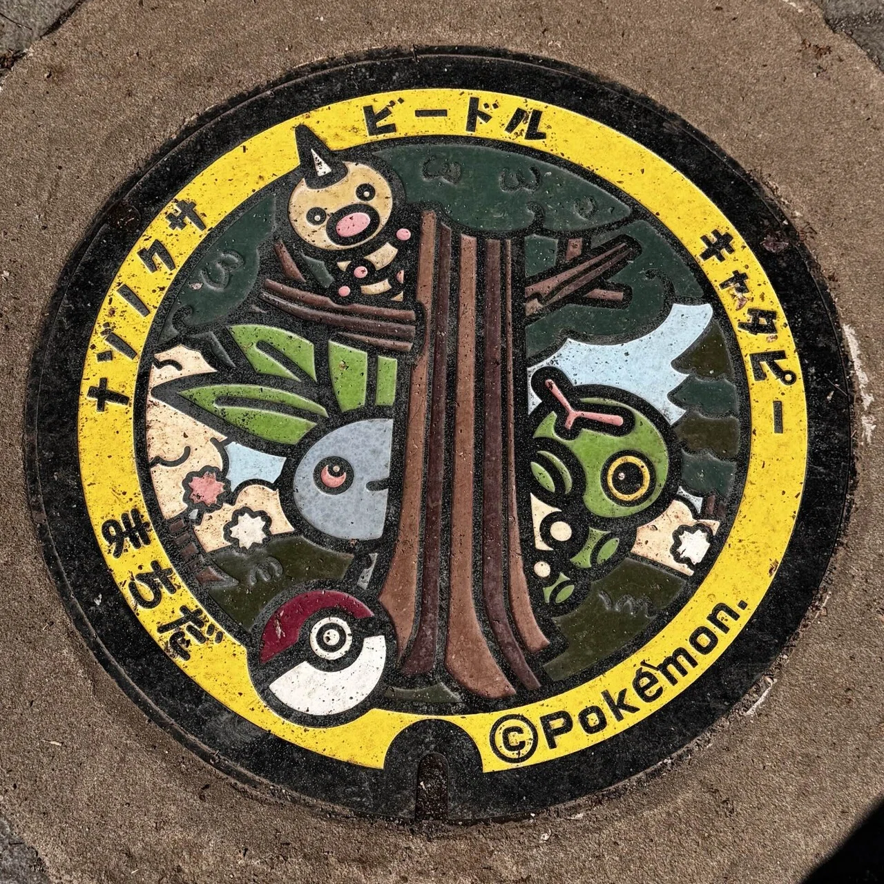 ポケふた 小さいマンホール　フシギダネ まちだ ポケふた 小さいマンホール フシギダネ まちだ ポケふた in 町田