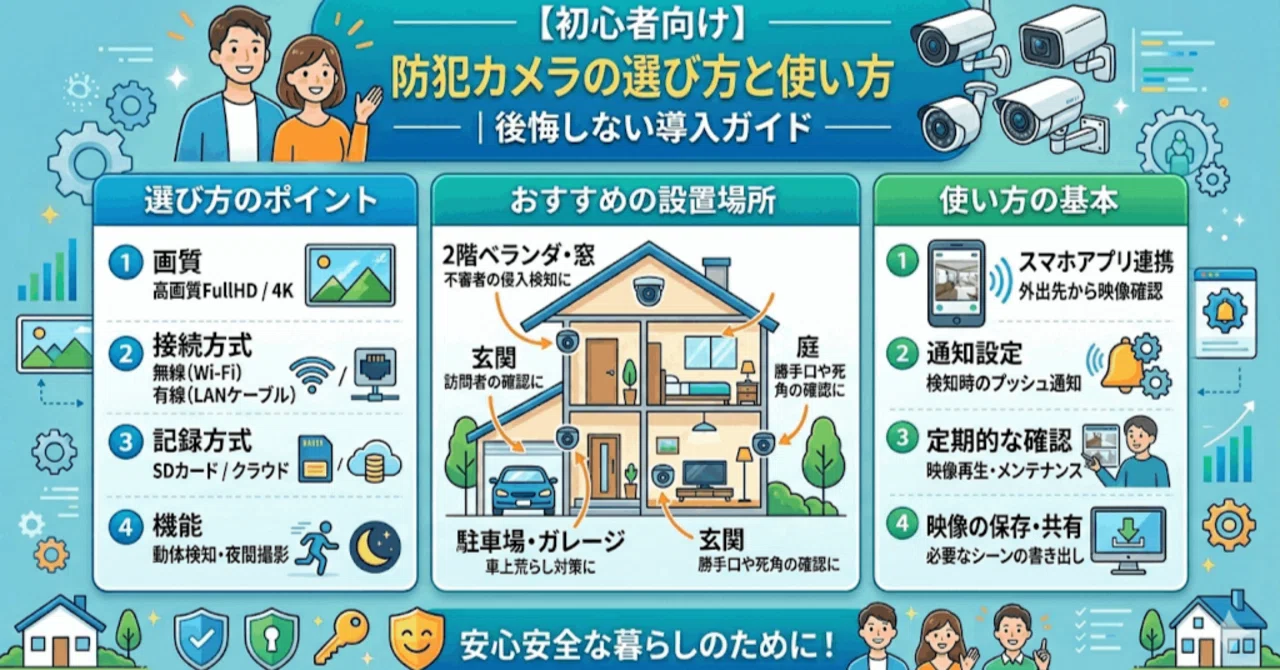 初心者向け】防犯カメラの選び方と使い方｜後悔しない導入ガイド｜あみ