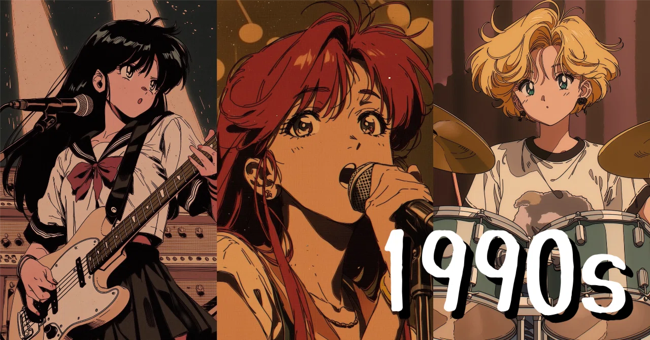 イラスト　ポップ画　アニメ風　自作画 90年代アニメ風の画像を生成する3つの必須キーワード【Midjourney