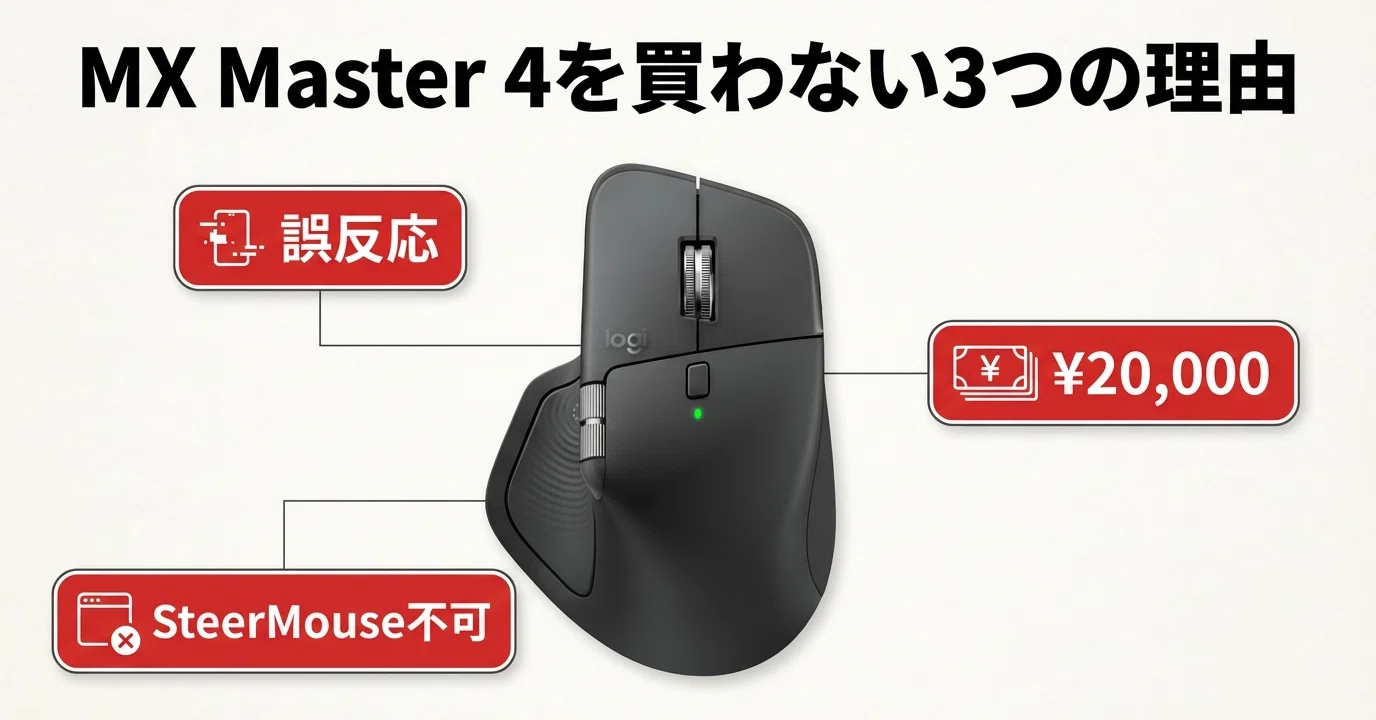 MX Master 4は買わなくていい｜3Sを9ヶ月ガチ運用した感覚過敏持ちの 