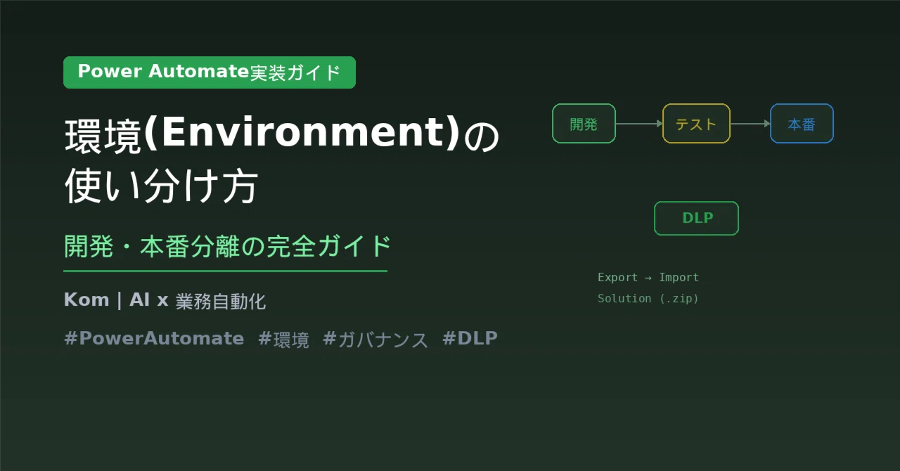[Power Automate] How to Use Environments Properly | A Complete Guide to ...