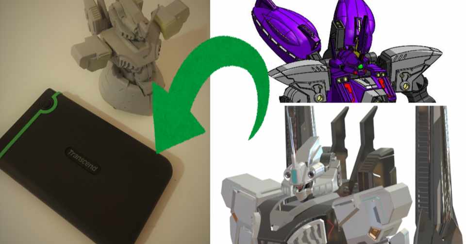3dプリンターでプラモを作る編 大切なモデルデータの保管 外付けhddのおすすめ 銀治郎の世界 3dモデルx3dプリンターxフォトショップxプラモデル 旧 銀の世界 Note