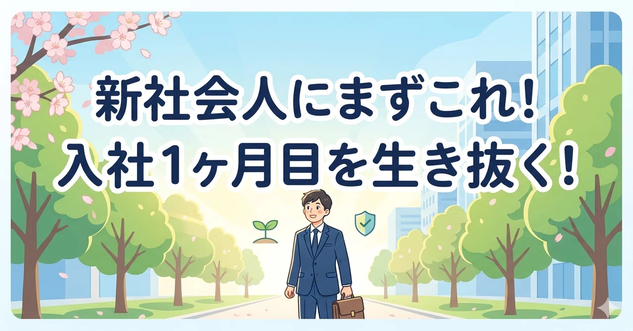 「新社会人にまずこれ!」入社1ヶ月目を生き抜く!|としのり