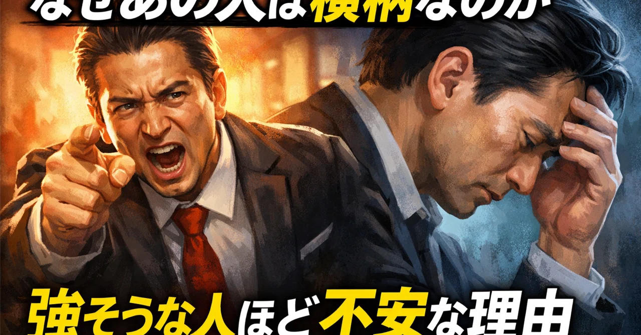 なぜあの人は横柄なのか｜強そうに見える人ほど不安を抱えている理由｜Kazuo Haraya｜壊れずに生きる思想
