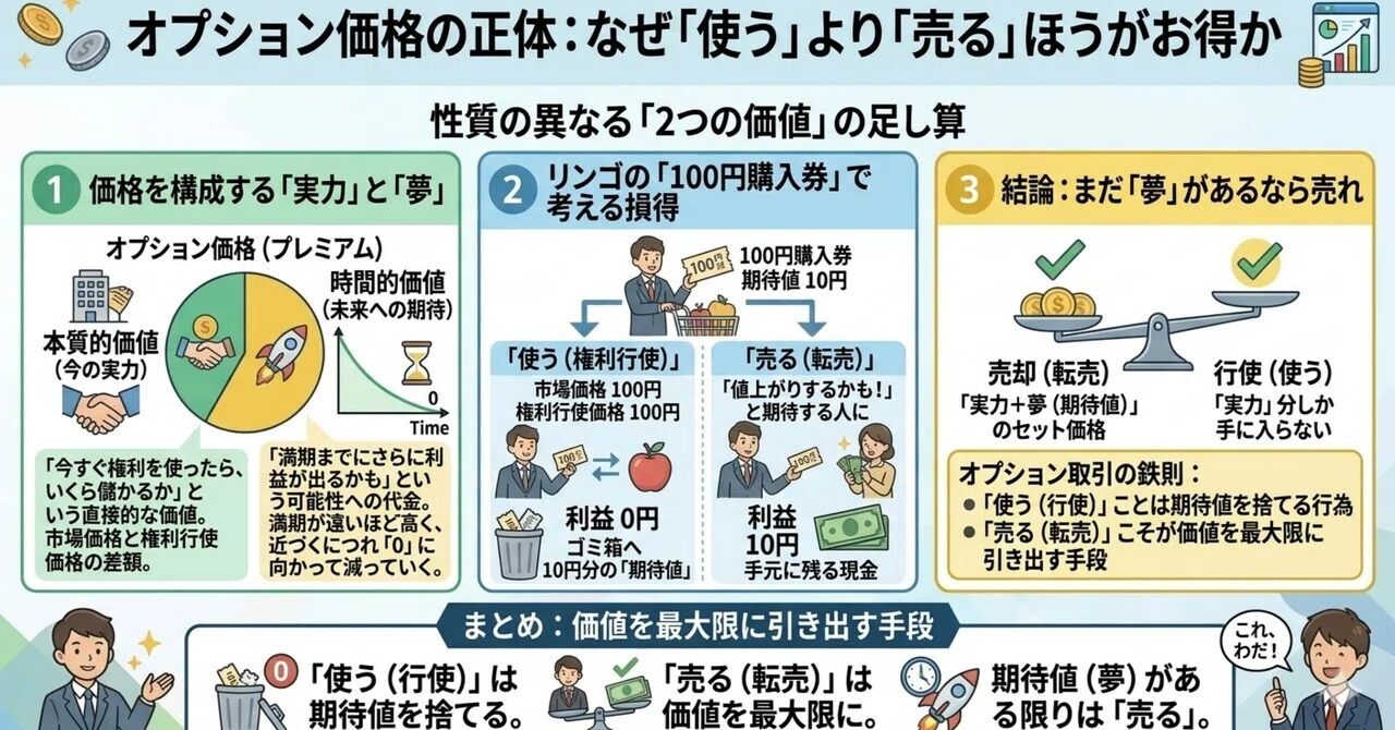 ?【私の備忘録】オプション価格の正体：なぜ「使う」より「売る 