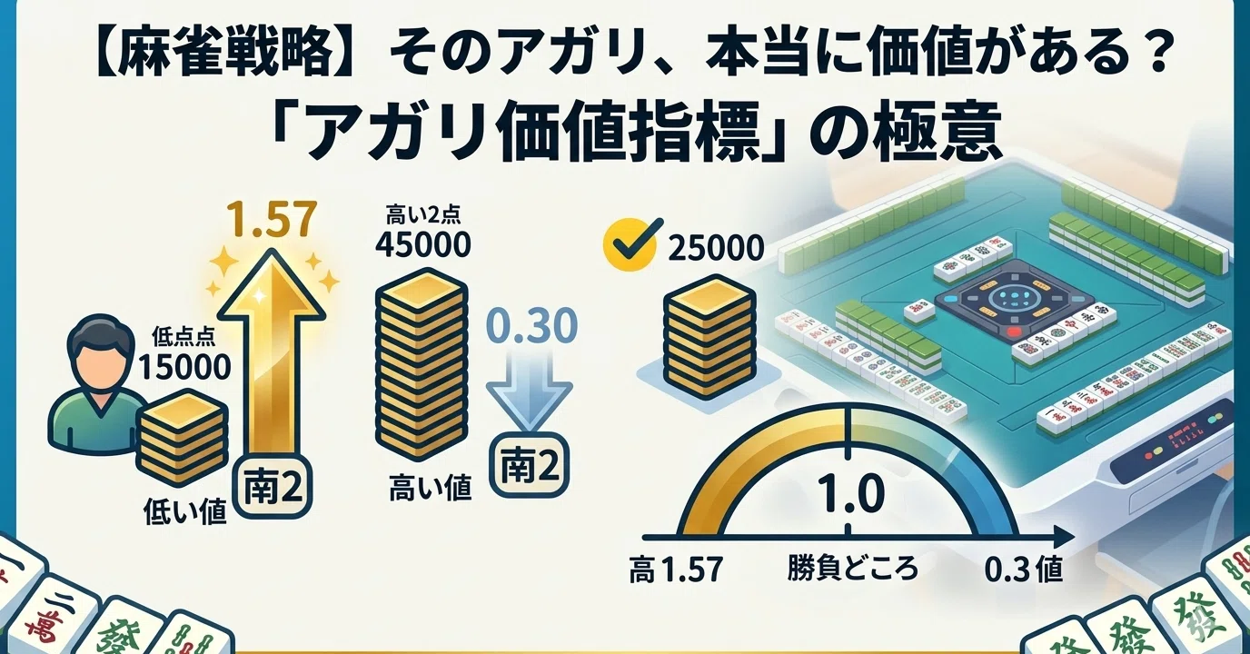 麻雀戦略】そのアガリ、本当に価値がある？「アガリ価値指標」から学ぶ 