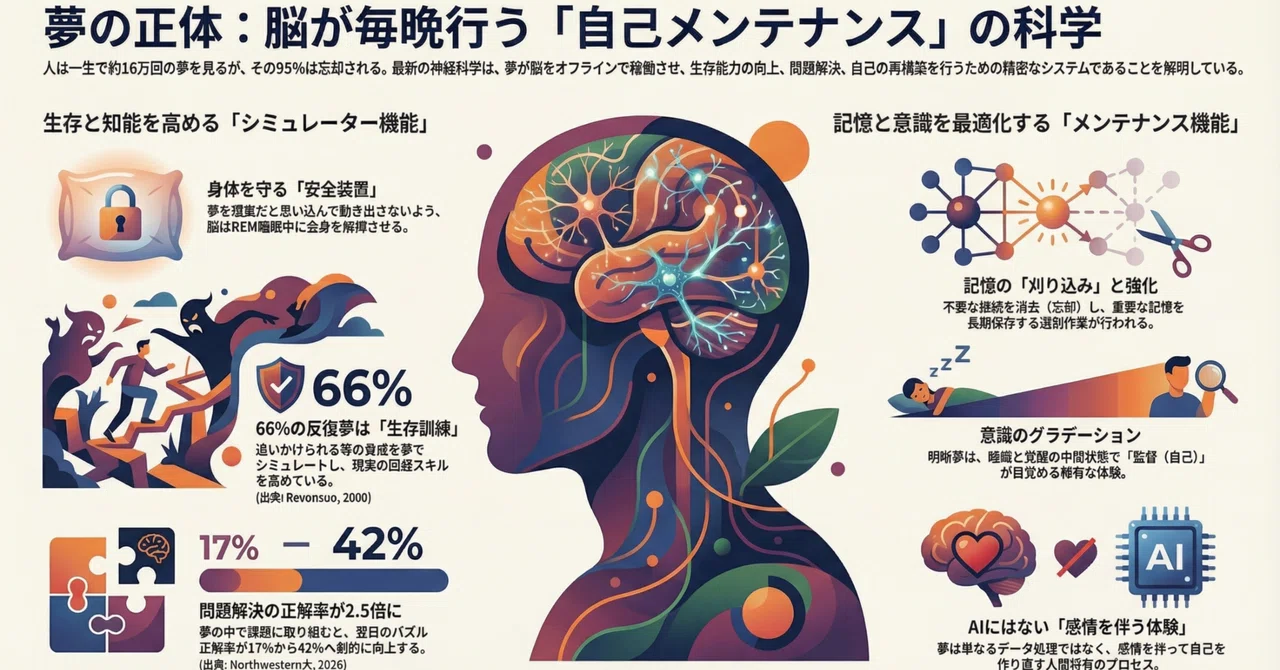 「夢」は脳のバグか、機能か？——神経科学が解明した睡眠の｜UNSEEN