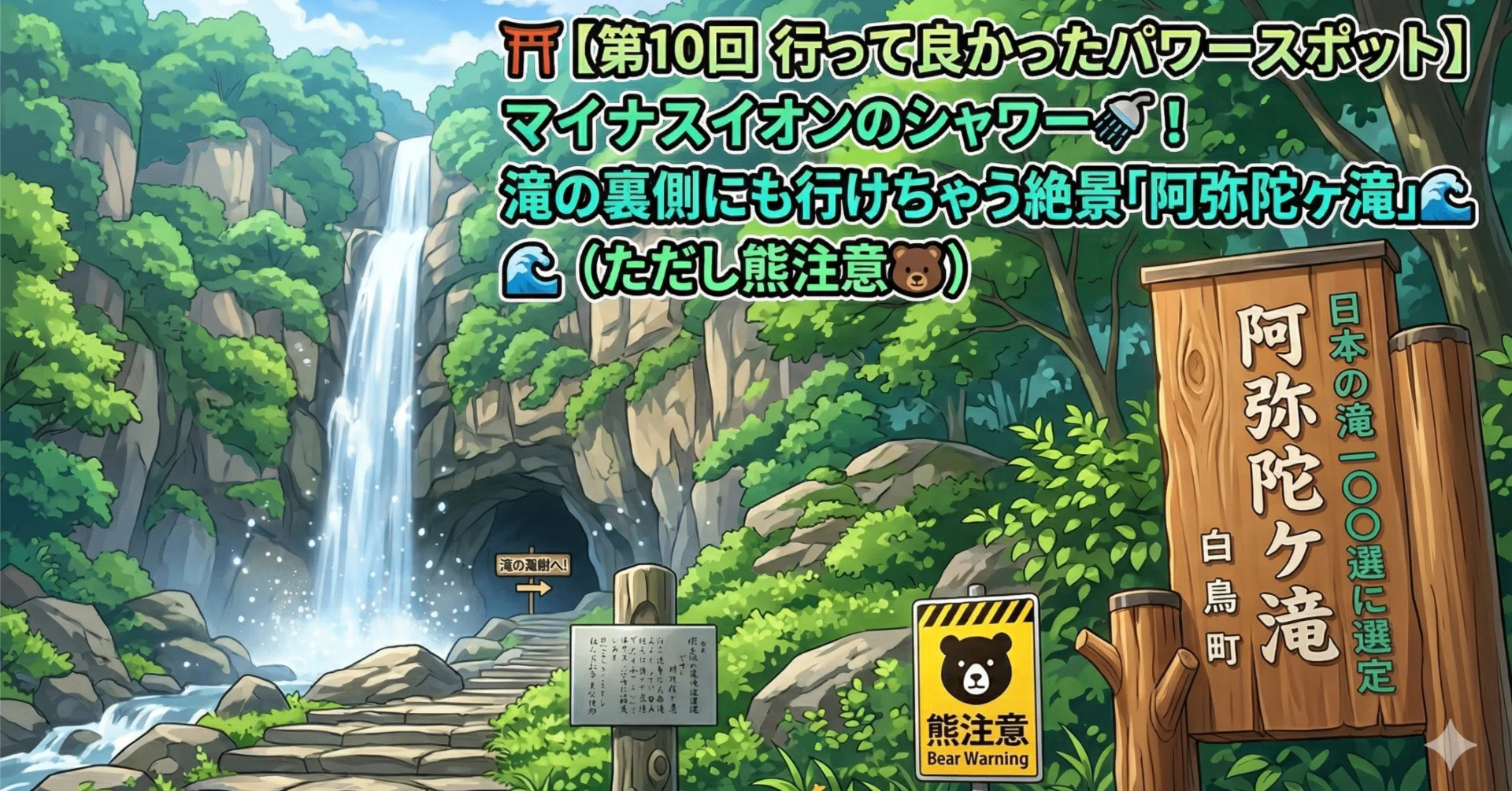 滝イオン　※購入前にコメントください。 ⛩️【第10回 行って良かったパワースポット】マイナスイオンの