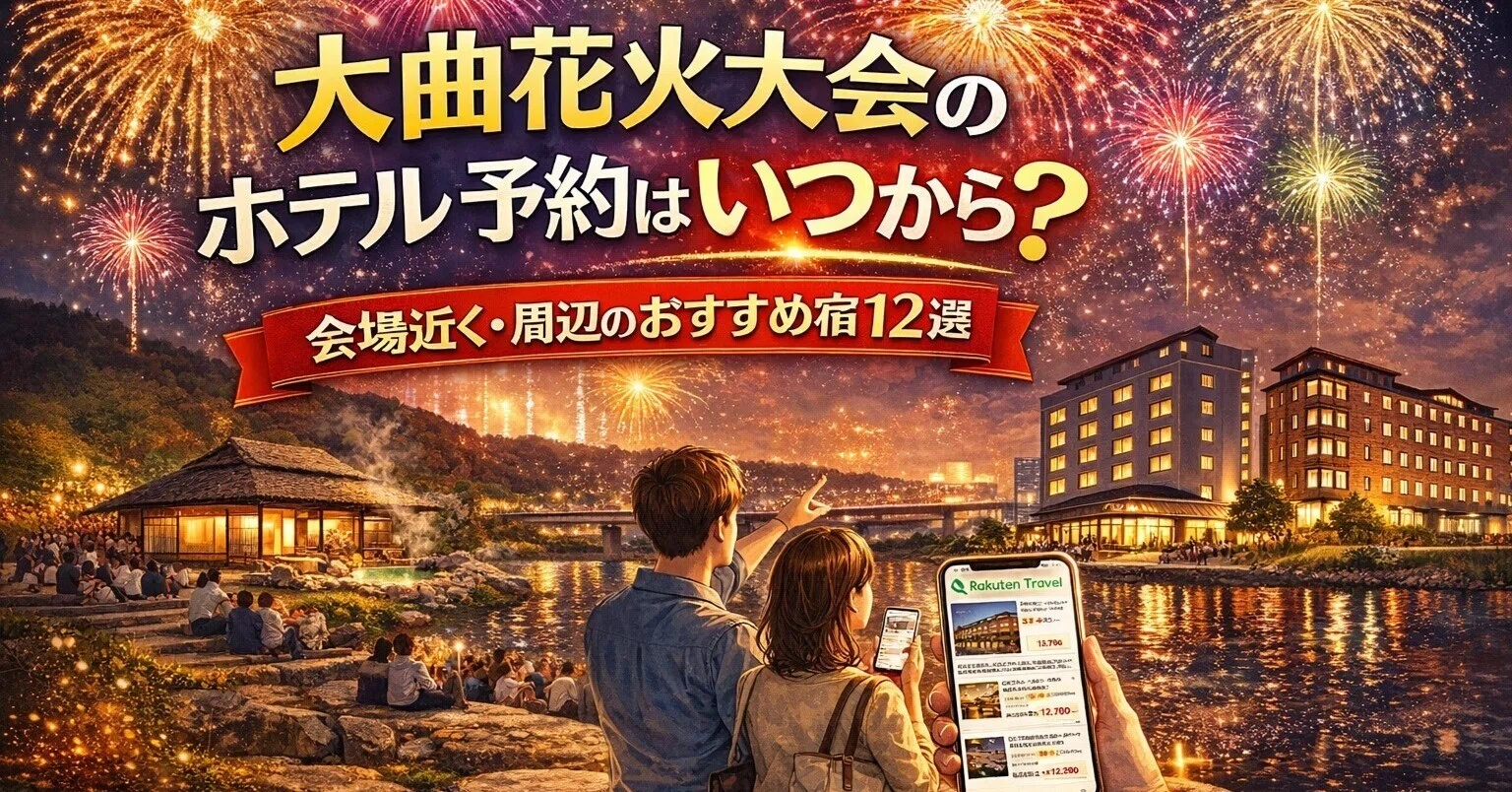 2026】大曲花火大会のホテル予約はいつから？会場近く・周辺のおすすめ