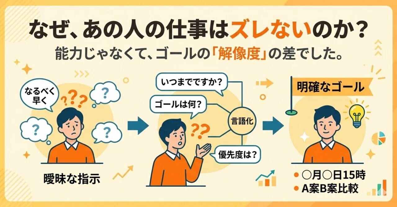 仕事できる人って、“期待値の言語化”してるだけだった｜ハム太郎 note 