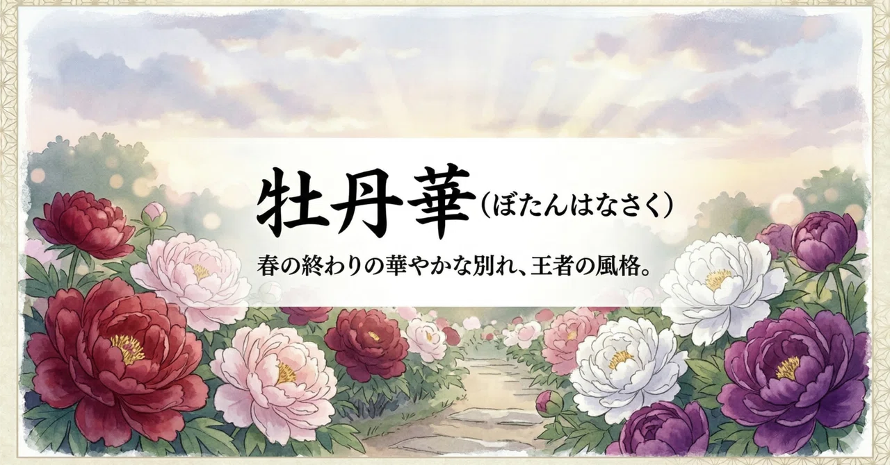 牡丹華（ぼたんはなさく）｜春の最後に咲く、百花の王｜暦のたより