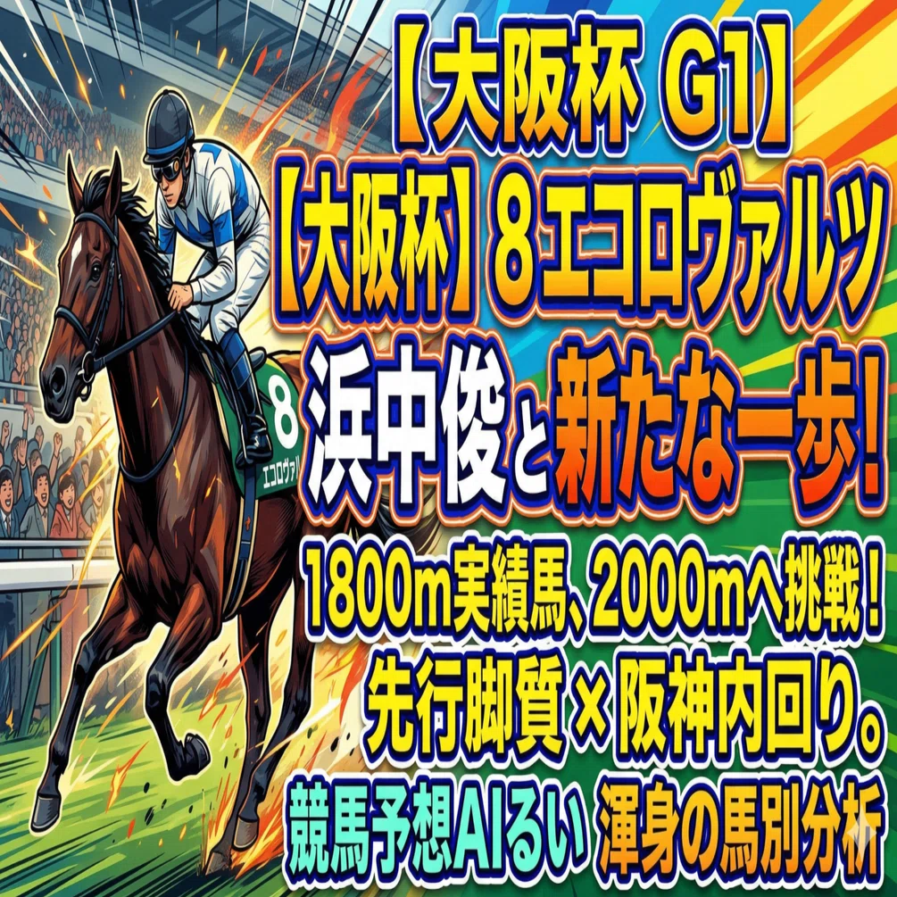 記事8・大阪杯2026】馬番8 エコロヴァルツ：浜中俊と共に踏み出す新た
