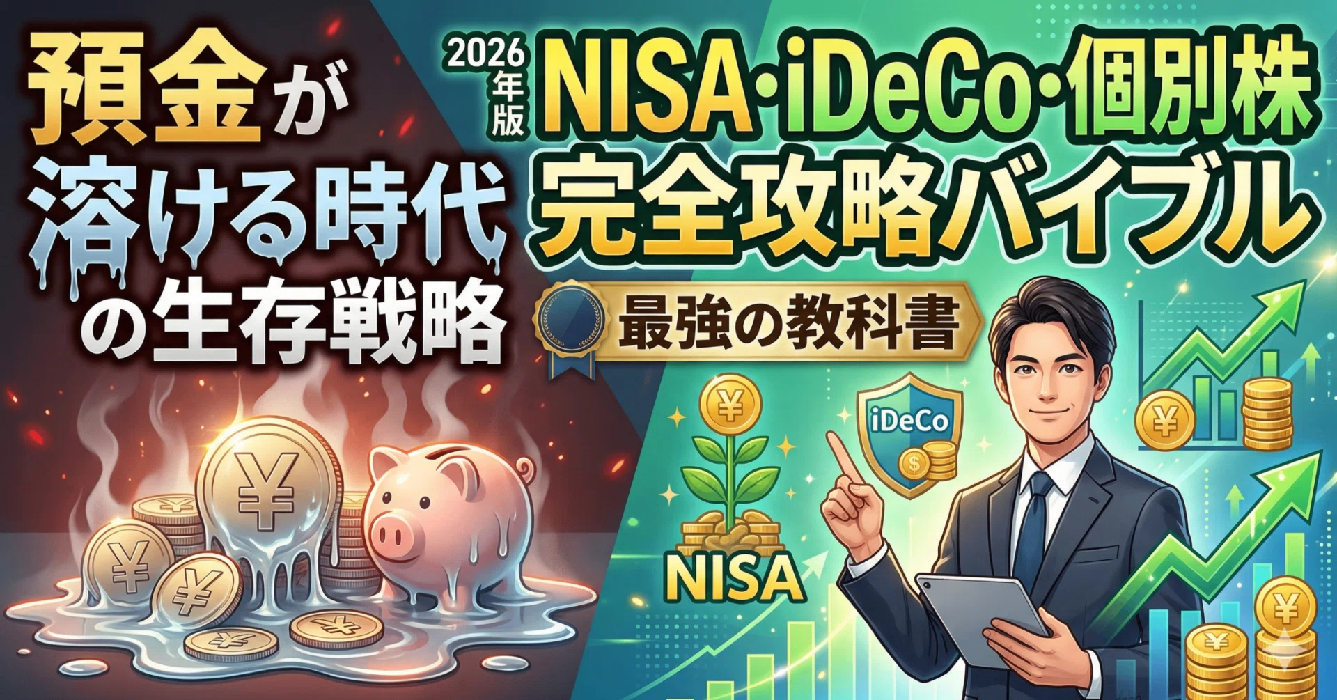 預金が溶ける時代」の生存戦略：2026年版 NISA・iDeCo・個別株 完全