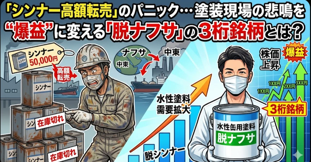 シンナー高額転売」のパニック…塗装現場の悲鳴を“爆益”に変える「脱 