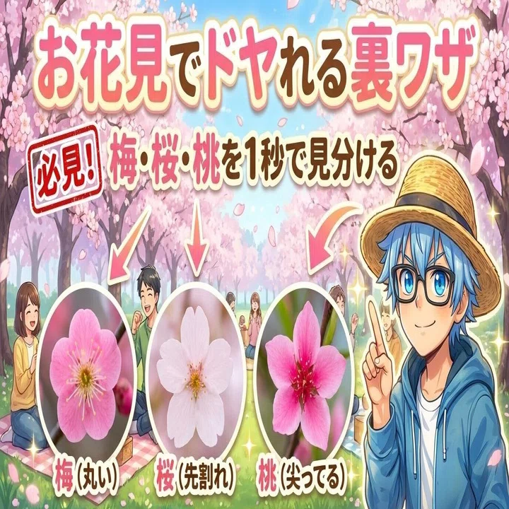 その花、本当に桜？-梅・桜・桃を1秒で見分ける｜もおちゃん@里山