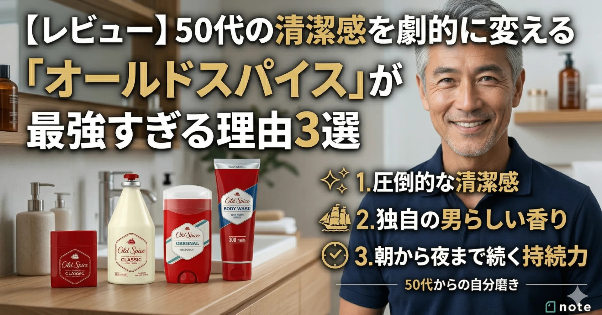 レビュー】50代の清潔感を劇的に変える「オールドスパイス」が最強