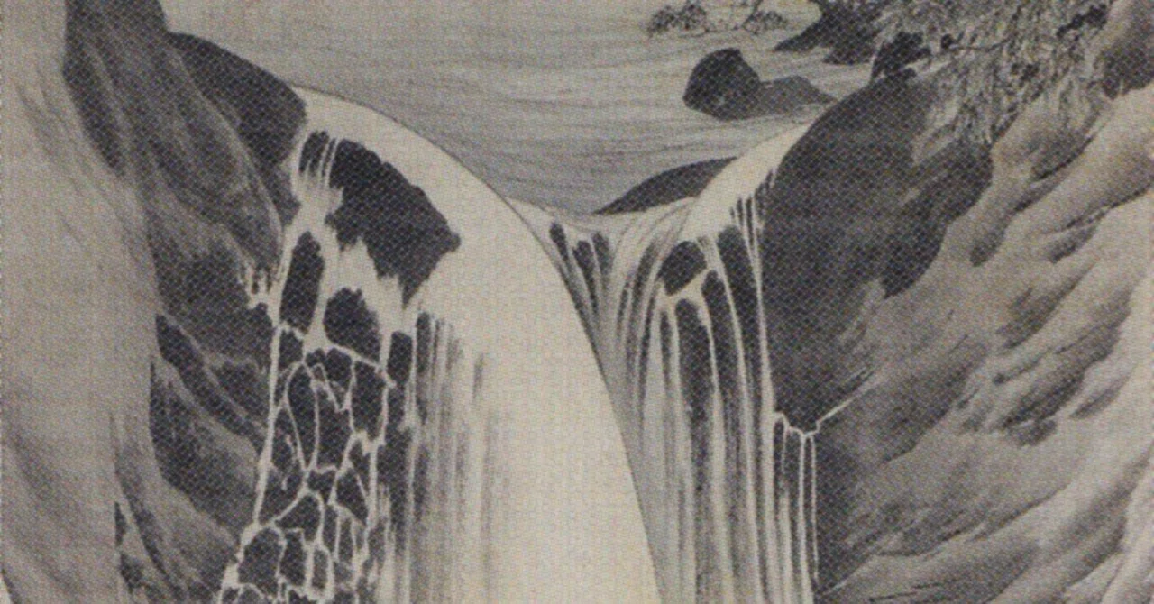 長沢蘆雪」展出品作⑥ 蘆雪《那智山瀑布図》江戸時代中期、18世紀