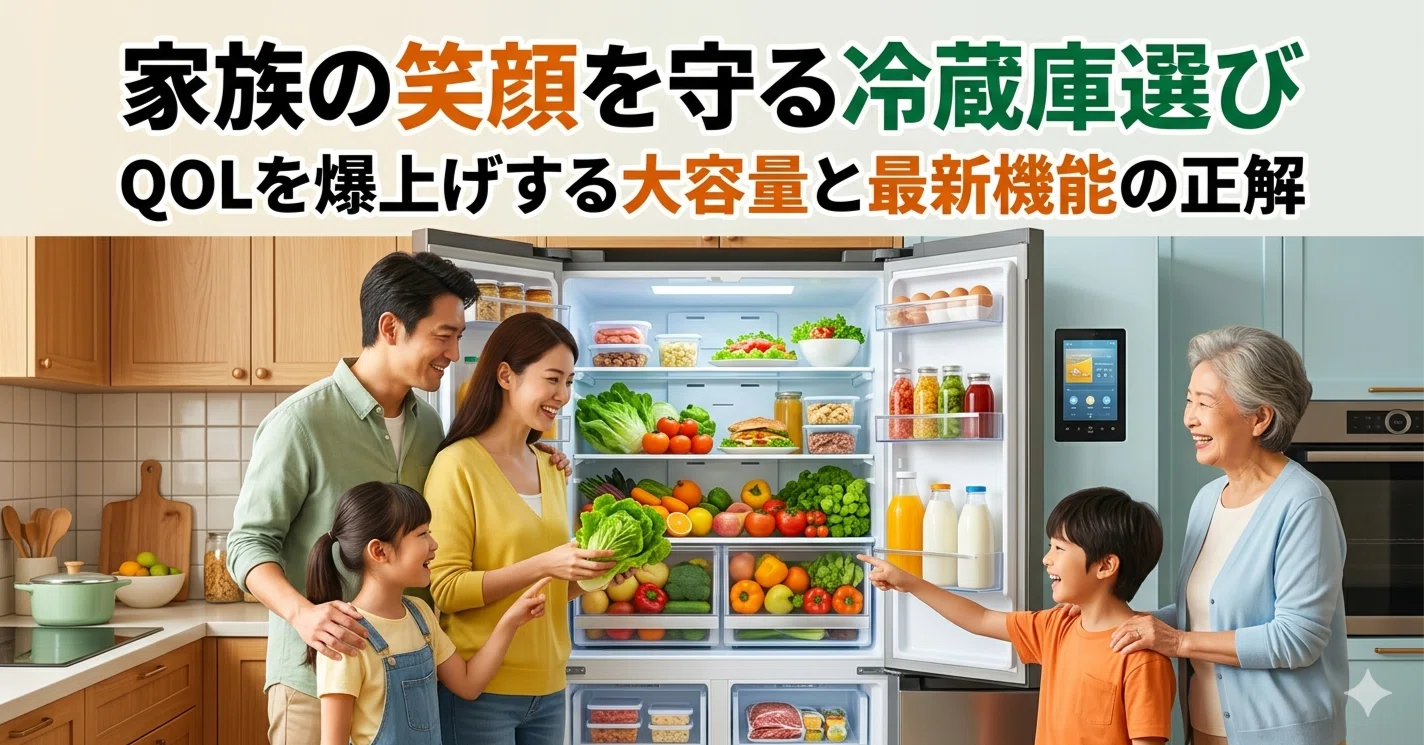 家族の笑顔を守る冷蔵庫選び：QOLを爆上げする大容量と最新機能の正解