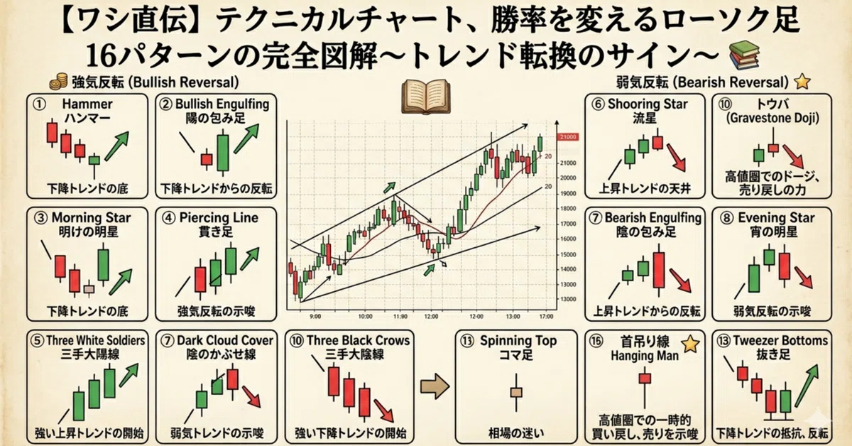 テクニカル基礎】第一回:勝率を変えるローソク足完全図解〜トレンド