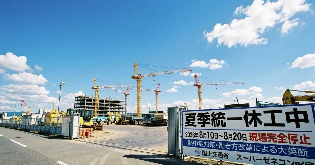 2026年最新】建設業界の熱中症対策：なぜ「夏季一斉休工」が義務化に
