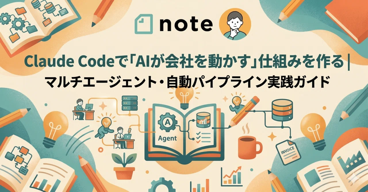 Claude Codeで「AIが会社を動かす」仕組みを作る｜マルチエージェント・自動パイプライン実践ガイド｜Encinitas